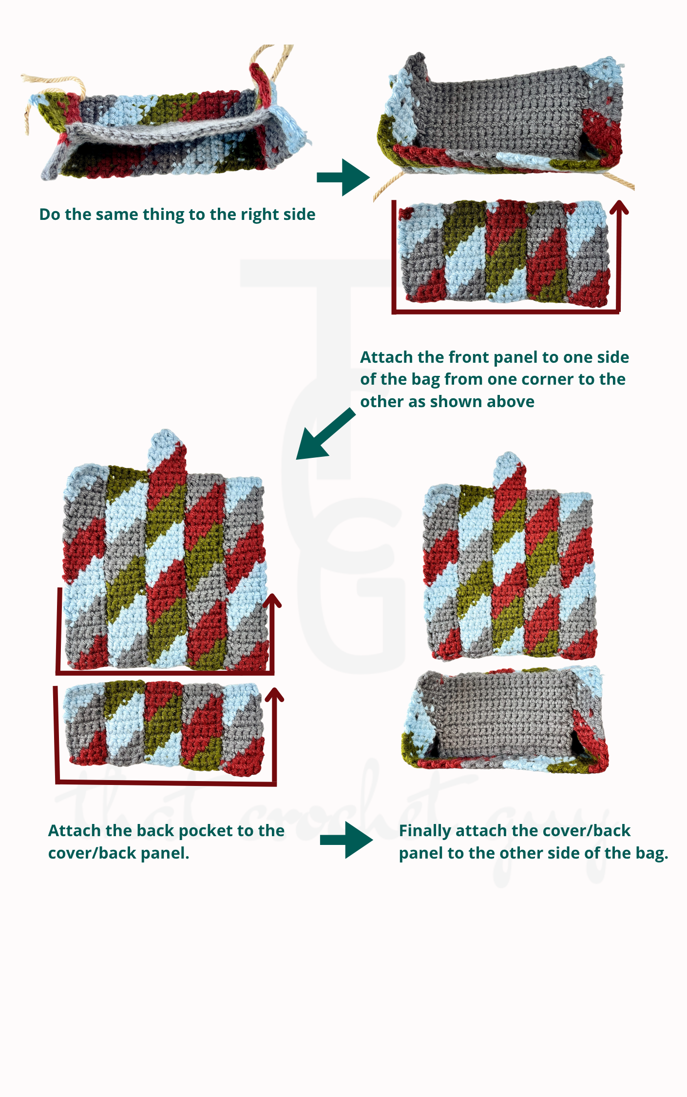 Crochet Tabby Shoulder Bag 20 With Patchwork Quilting Pattern (PDF Download)