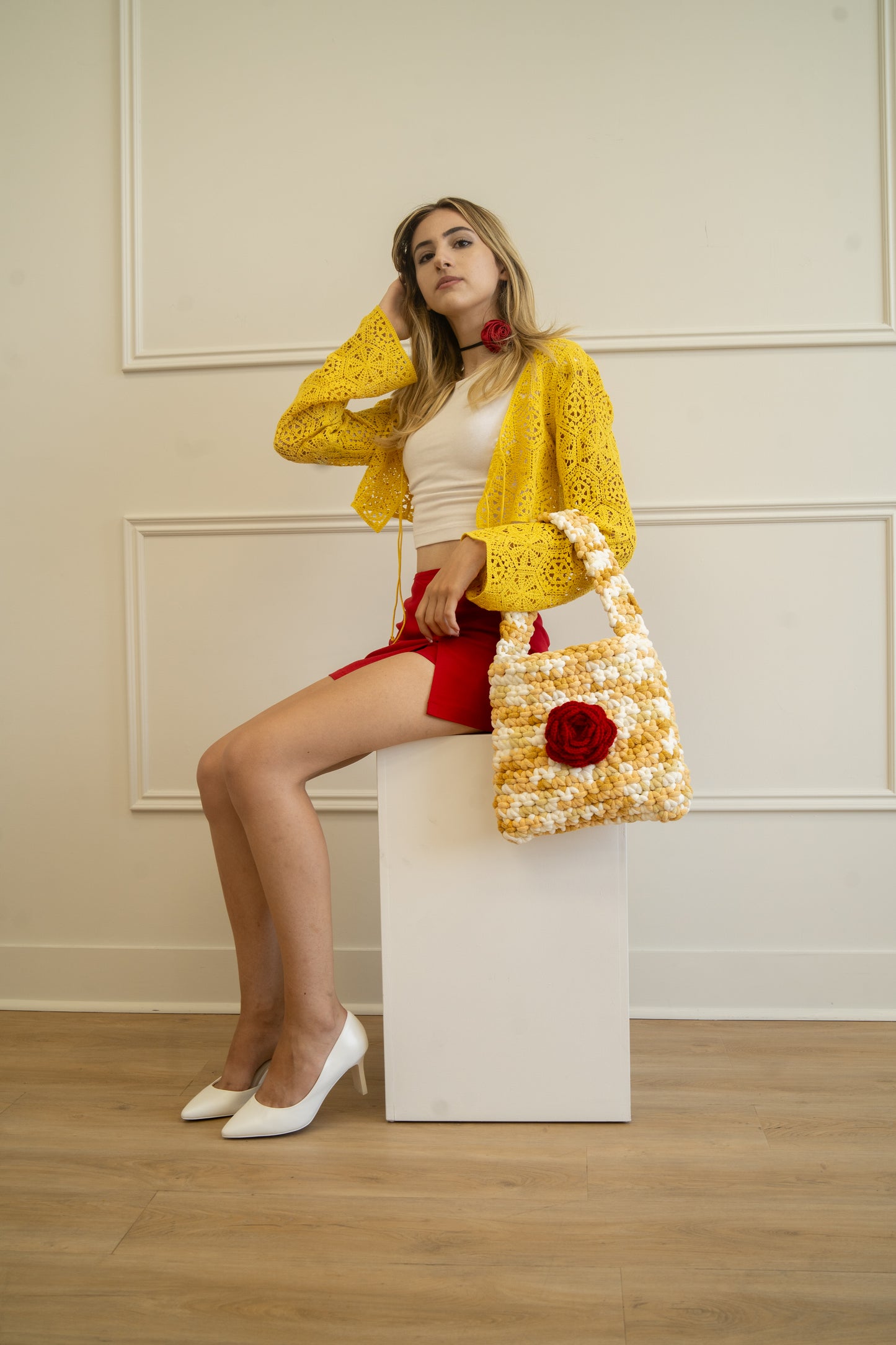 Yellow Crochet Tote