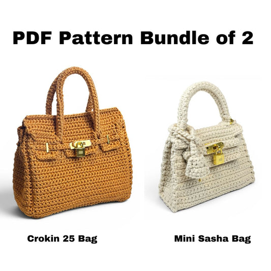 Bundle of 2 - Crokin 25 Bag and Mini Sasha Bag PDF Patterns