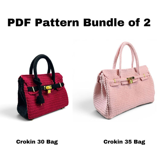 Bundle of 2 - Crokin 30 and 35 Bags PDF Pattern