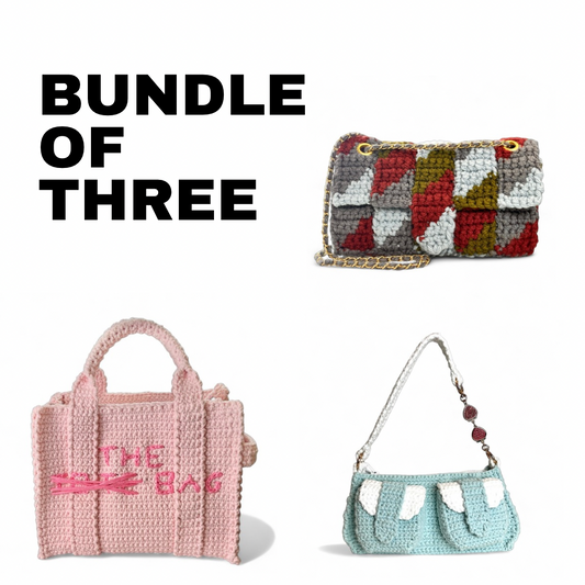 Designer Inspired Crochet Bag Patterns – Bundle of 3